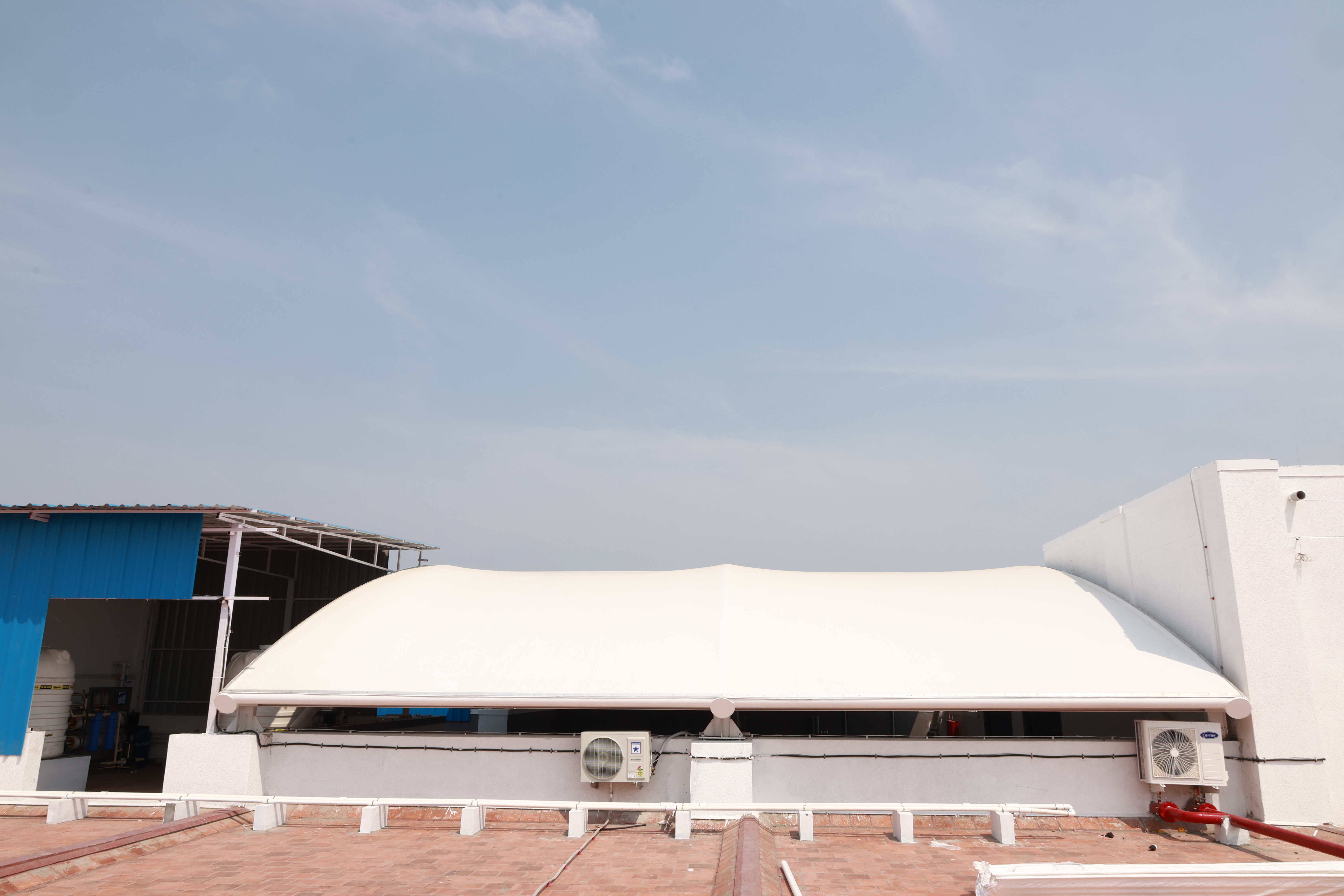 Tensile Structure Roofing Project by Srivari Roofings Chennai